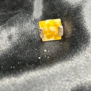 Yellow Square Gemstone Ring